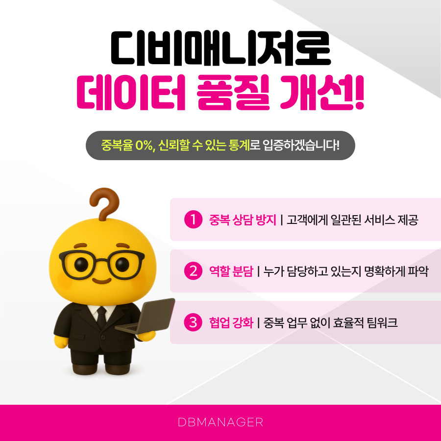 디비매니저로 데이터 품질 개선 — 중복 상담 방지, 역할 분담, 협업 강화